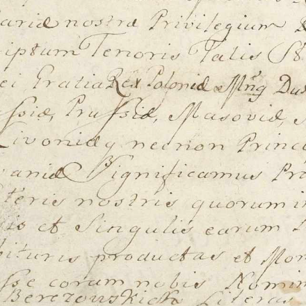 Fragment of Berezow village deed copy from 1751 court record